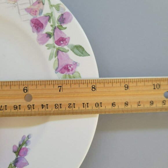 Vintage Pfaltzgraff Cape May Salad Plate Set, Light Purple Floral c.1990s USA - Picture 8 of 9